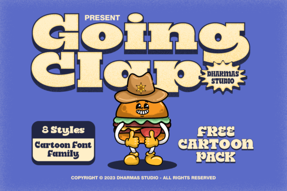 Going Clap: A Bold and Nostalgic Typeface for Creative Projects