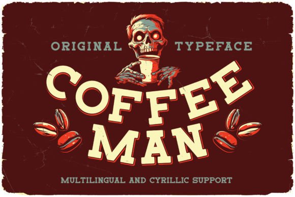 Infuse Vintage Elegance into Your Projects with the Coffee Man Font