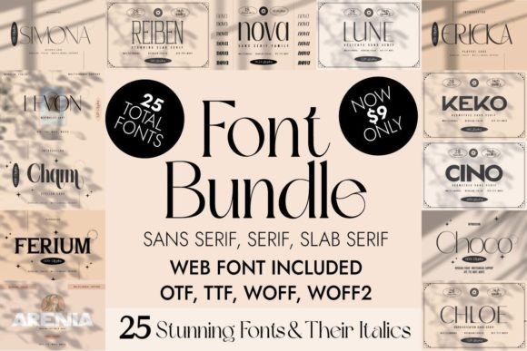 Luxury, Chic, and Elegant Font Bundle