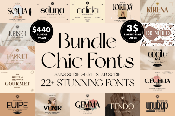 Luxury, Chic and Elegant Font Bundle: A Designer’s Essential Toolkit