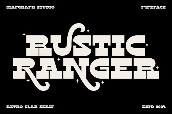 Rustic Ranger: A Bold, Quirky Font with Vintage Flair for Modern Designers