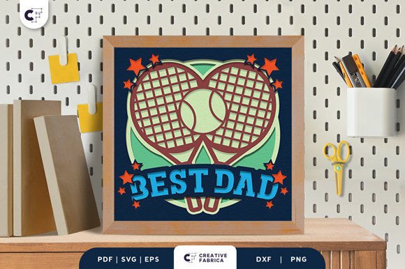 Tennis Dad 3D Shadow Box Papercut: A Unique Way to Celebrate a Father’s Passion