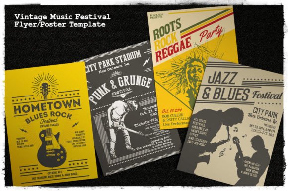 Vintage Music Festival Flyer Poster Design: A Timeless Tool for Event Promotion